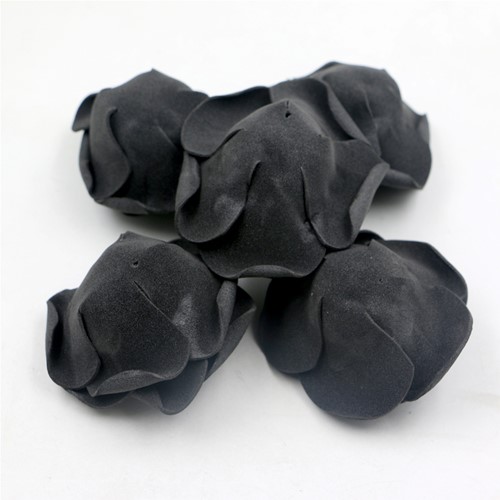 foam roos Groot Victoria Zwart LOS 6 cm ca. 25 st Zwarte roos
