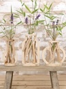 Decoratief Drijfhout met reageerbuis L.9,5 W.7,5 H.15,5 cm ook leuk voor stekjes