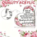 Hart van Epoxy met Bloemen There are friends, there is family 10*1 cm Persoonlijk aandenken
