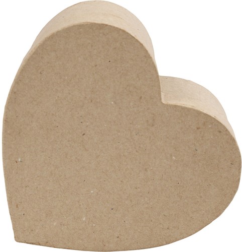 Hartdoos Papier machee Harten Dozen, H: 5+6,5+7,5 cm , 10+12,5+15 cm , 3 Stuk 