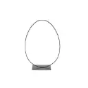 Metalen Frame Ei ring Zwart Black op voet 32x47 cm