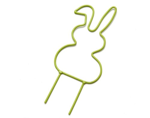 Metalen Frame Haas hangend oor op steker Lime Groen 10 cm