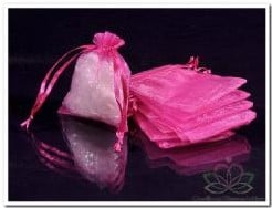 Cadeauzakje giftbag Organza Fuchsia 9x13 cm