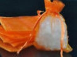 Cadeauzakje giftbag Organza Oranje 9x13 cm