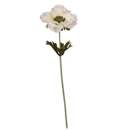 Anemoon Witte Zijdenbloem 37 cm per stuk