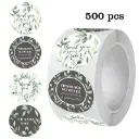 Sluitstickers Thank you Botanisch rond etiket rol 500 labels