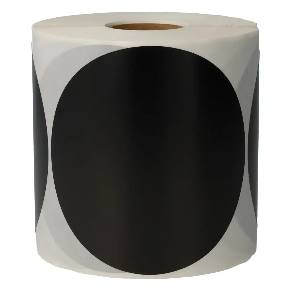 ZWARTE Blanco Stickers 500 Labels 8 cm Etiket Sluitsticker