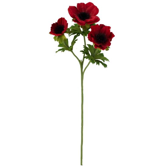 Anemoon Rood Zijdenbloem 56 cm per stuk