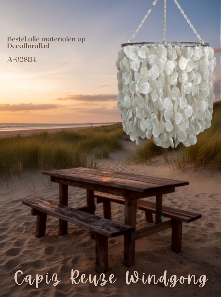 Capiz Reuze Windgong maken DIY Stel zelf je pakket samen  