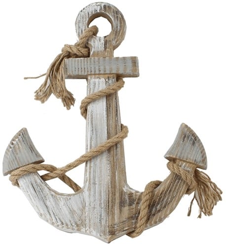 [A-024491] Anker Hout Maritiem 40 cm