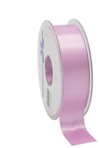 [A-023317] Dubbelsatijn lint Lila Pastel 25 mm rol 25 meter