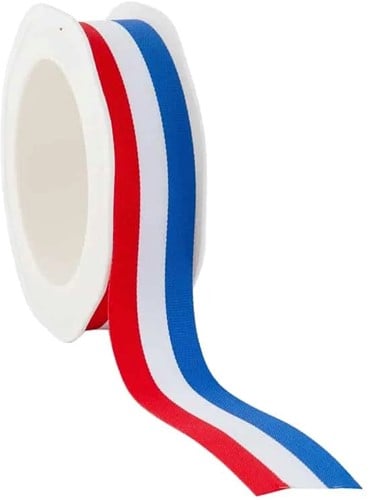 [A-023324] Lint Nederlandse vlag Boerenvlag 25 mm rol 20 meter