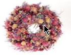 [A-023873] Krans Droogbloemen Fleuri Pink 40 cm