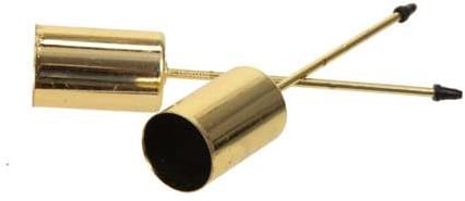 [A-023878] Kaarsenhouder Metaal Goud 9 cm Ø2,5 pak 4 stuks