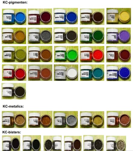 [A-019235] KC Pigment Metallic Brons voor Keracoat en textielversteviger 25 gram