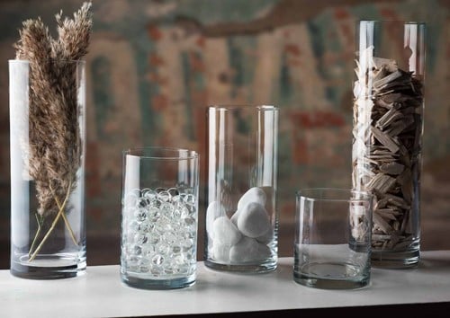 [A-013825] Cycly cilindervaas windlicht 30x9 cm