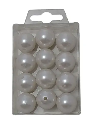 [A-004023] Parels Rijgparels WM 28 Wit 20 mm ca. 50 gram