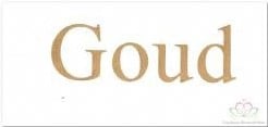[A-018487] Bedrukt lint Wit met Gouden opdruk 45 mm 50 cm