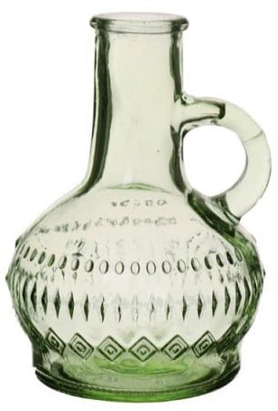 [A-023080] Gekleurd Glazen Flesje Lille Soft Groen Ø7 cm H10 cm per stuk