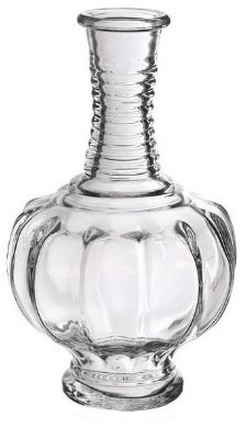 [A-027518] Gekleurd Glazen Flesje Trevi Clear 9x15 cm per stuk