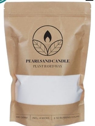 [A-026063] Kaarsenzand Pearl Sand Wit inclusief 4 lonten 400 g