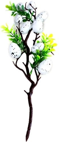 [A-019530] Paastak Kunsttak met witte eieren ca. 35 cm