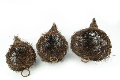 [A-027962] Salim Eendenkorven naturel-Planter set van 3